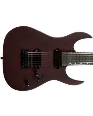 Spira Guitars S-407 MWR Roasted Maple HH 7-String - Satin Wine Red